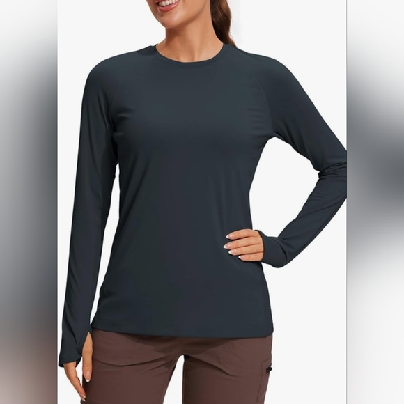 CRZ YOGA Womens UPF 50+ Sun Protection Long Sleeve Shirt - Picture 1 of 5